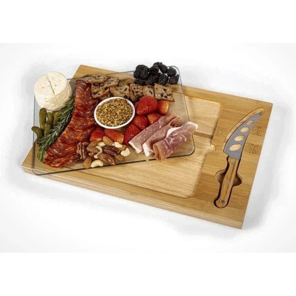 Charcuterie Board & Cheese Knife NFL Miami Dolphins logo Digital &  Natural Wood